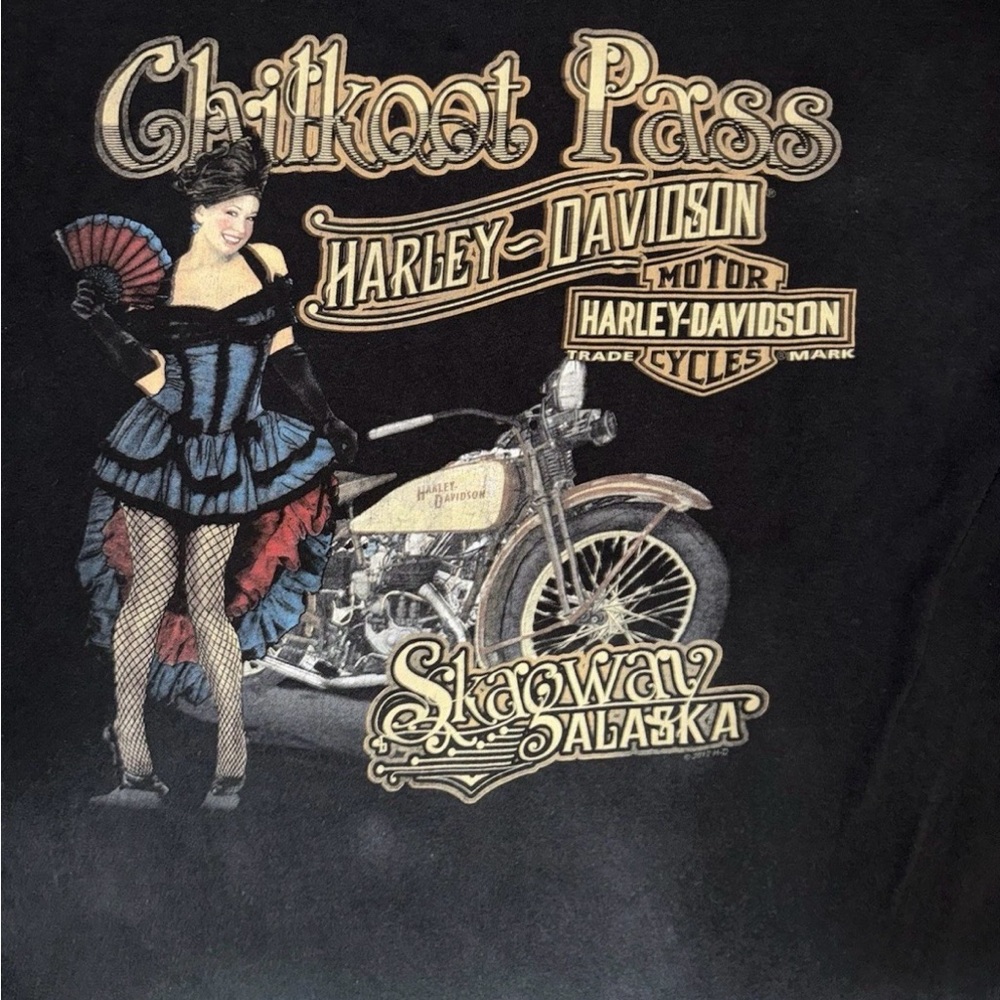 Harley-Davidson Black and Gold Skagway Tee